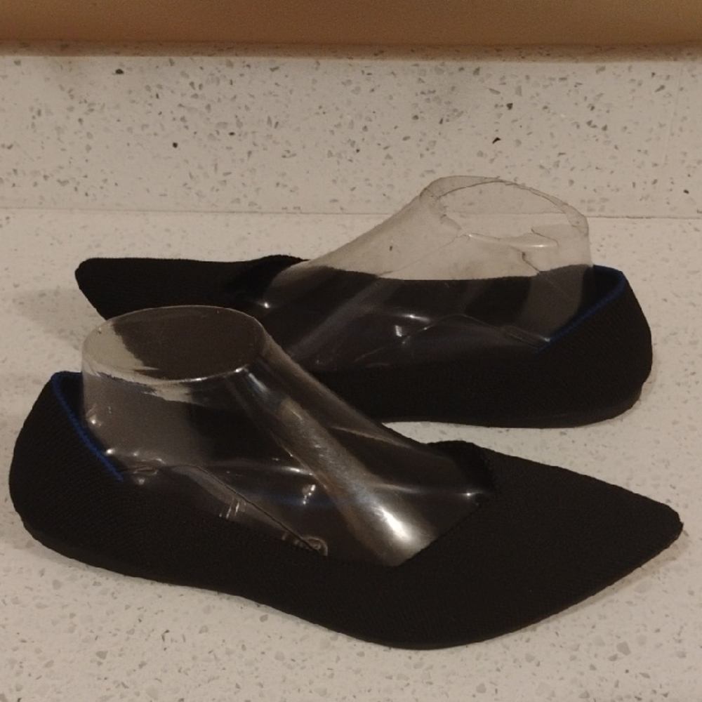 Rothy's Black Flats Sleek Minimalist Designsize 10 Women